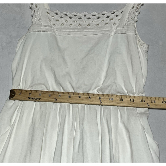 Anthropologie Maeve Dress Small White Eyelet Square Neck Coastal Cottage - Picture 8 of 12